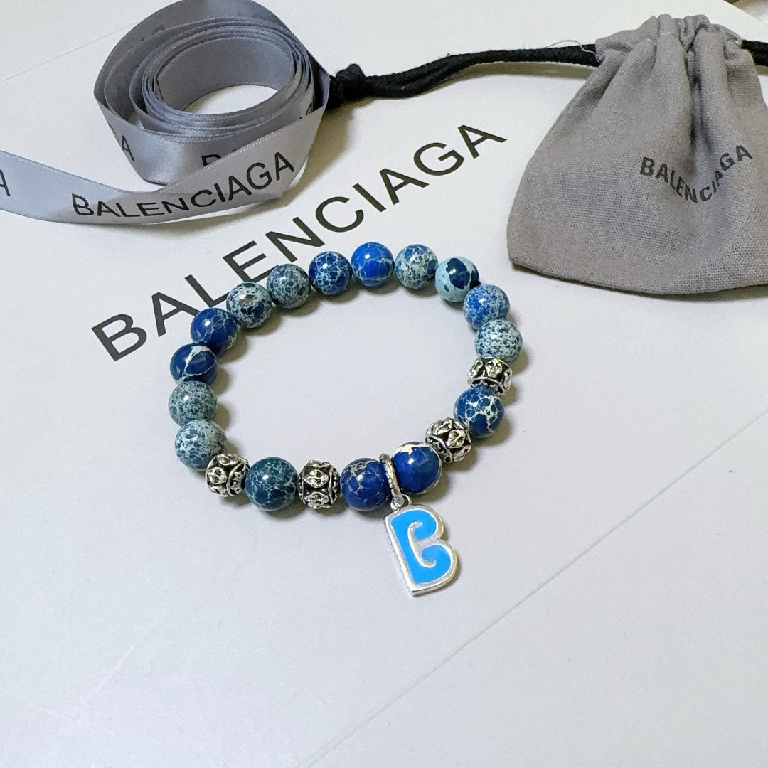   专柜精工版本天然蛇皮石巴黎世家手链 🇷🇼青金石泰银风格巴黎世家手链 明星同款男女款 复古做旧风 原版