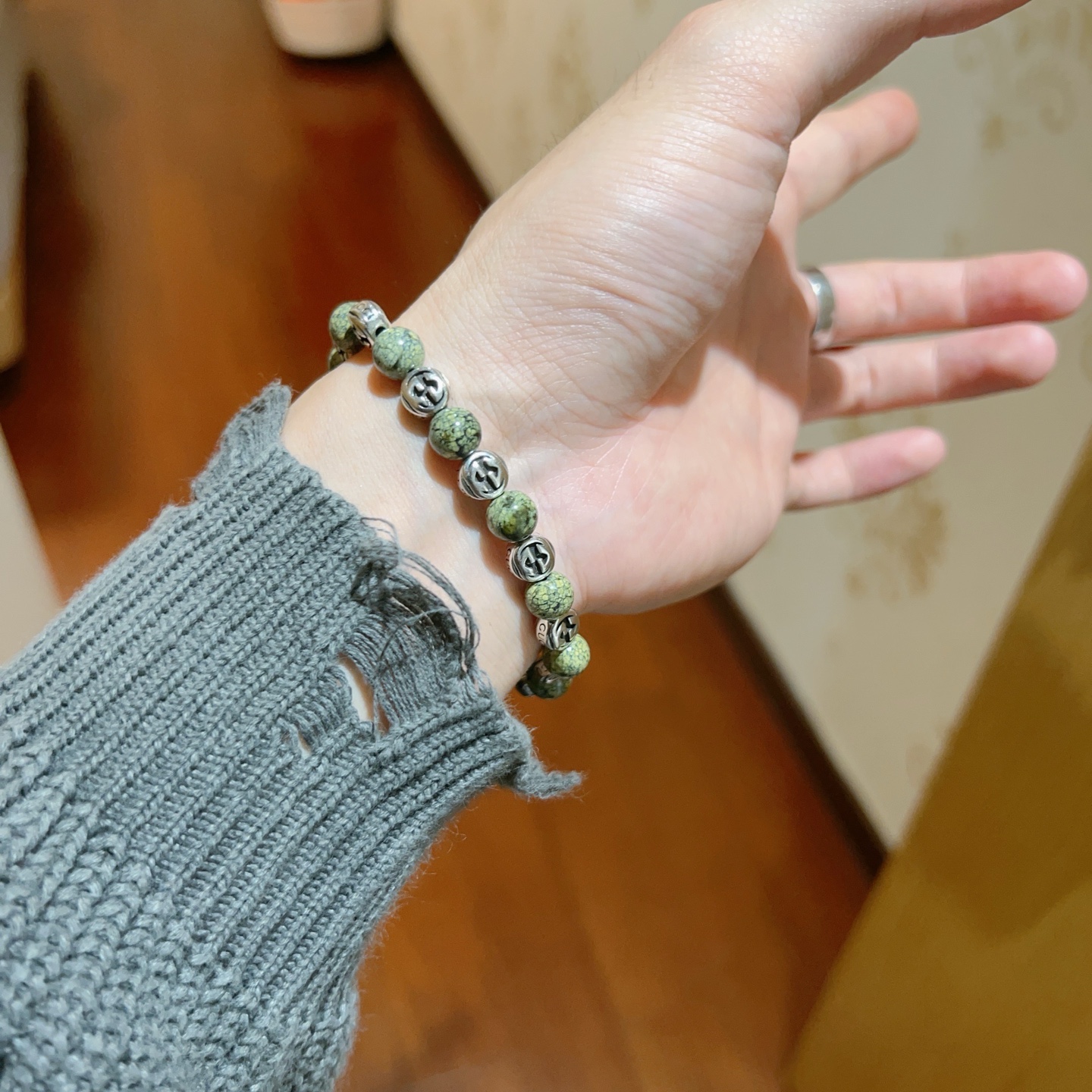   𝐆𝐮𝐜𝐜𝐢古驰手链男女同款 最新款天然药王石手链档次更高明星同款Anger Forest系列双g药王