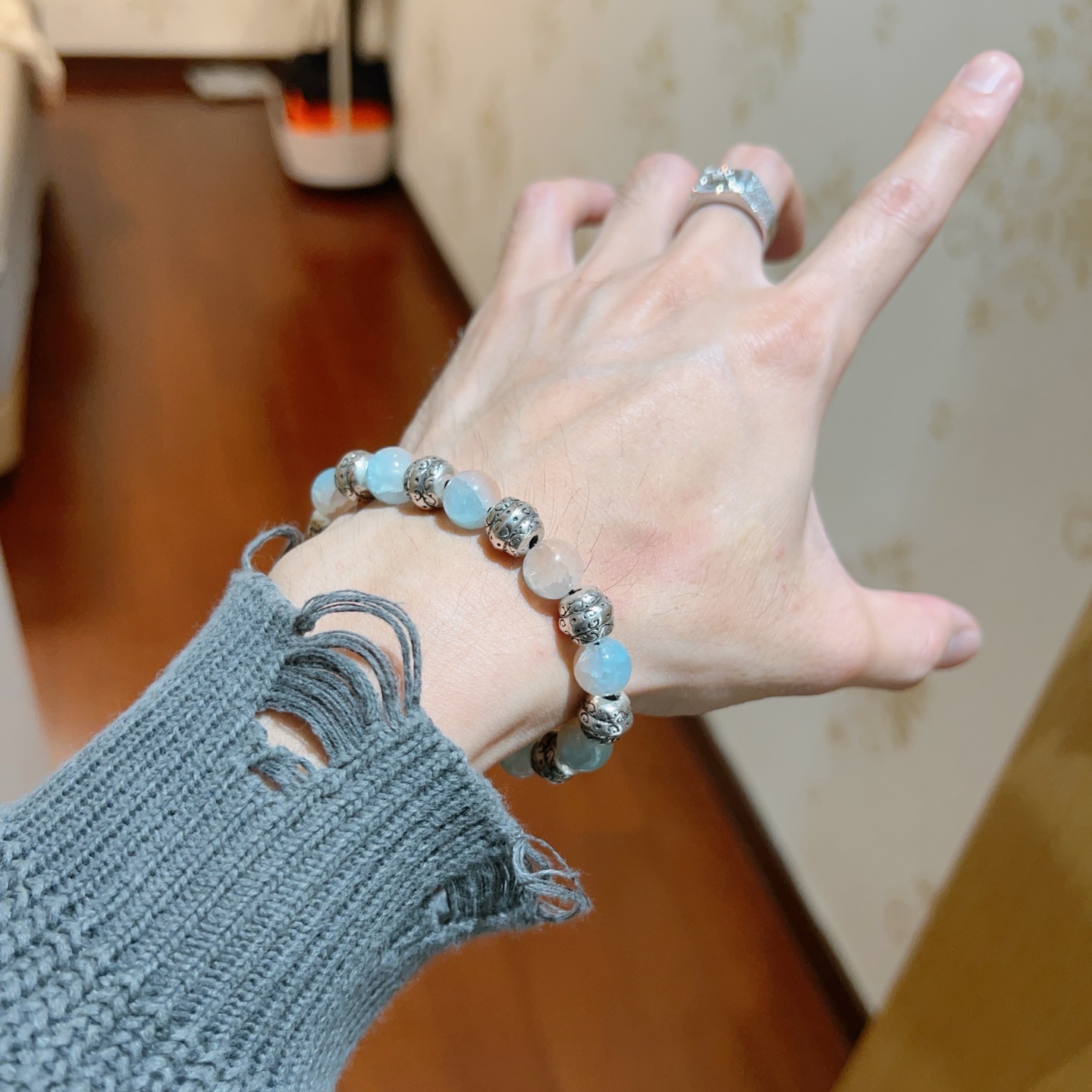   𝐆𝐮𝐜𝐜𝐢古驰手链男女同款 最新款天然芙瑞石手链档次更高明星同款Anger Forest系列双g石手