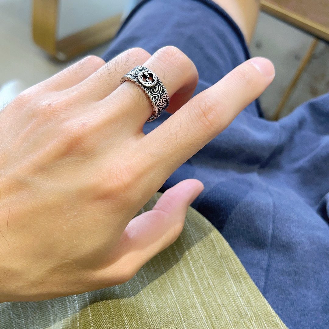 Gucci古驰Anger Forestシリーズ双Gリング - 手作り高級デザイン