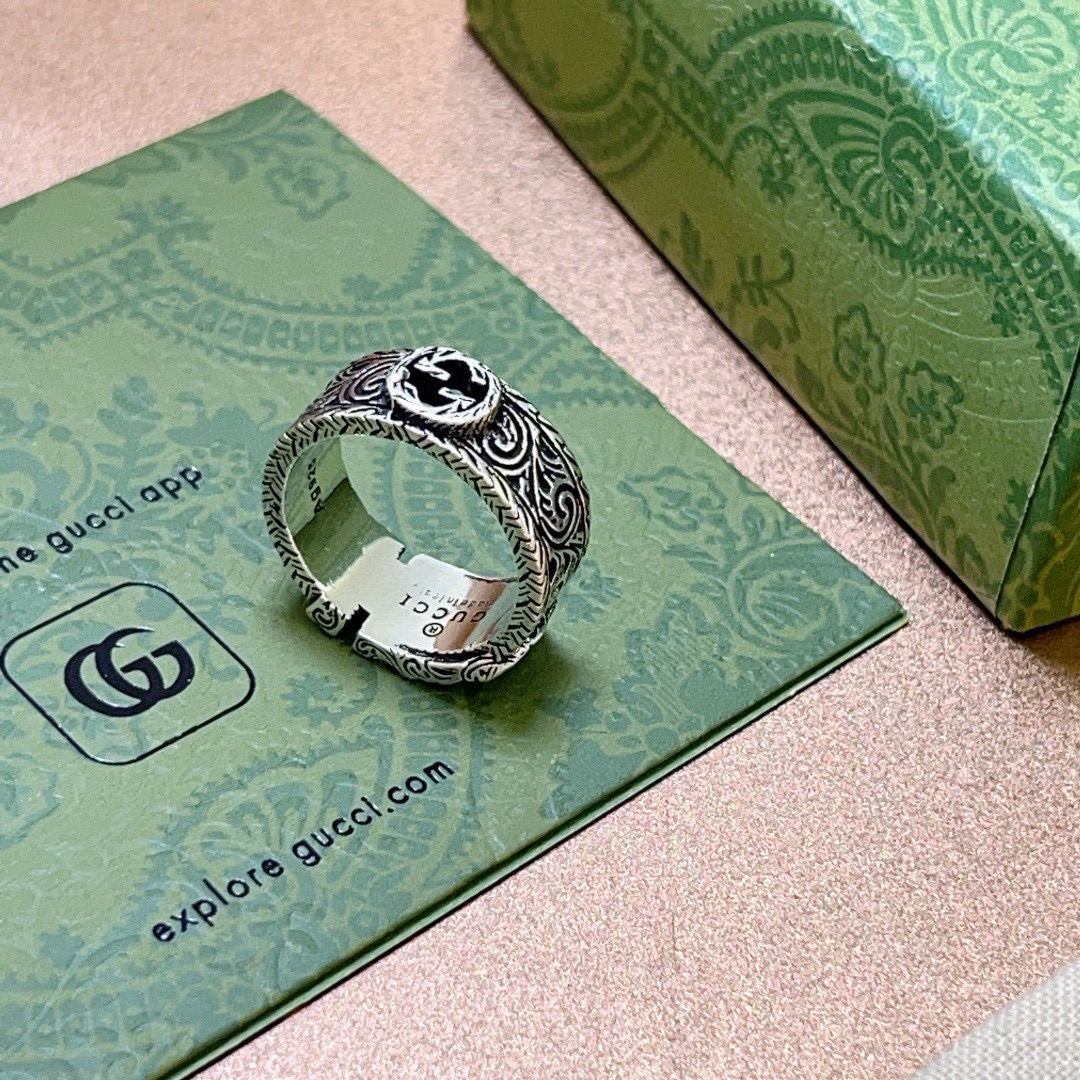 Gucci古驰Anger Forestシリーズ双Gリング - 手作り高級デザイン