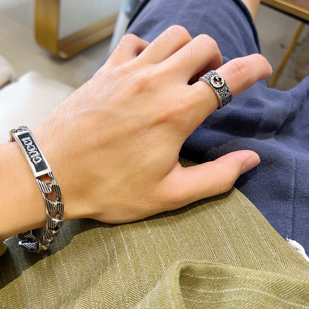 Gucci古驰Anger Forestシリーズ双Gリング - 手作り高級デザイン