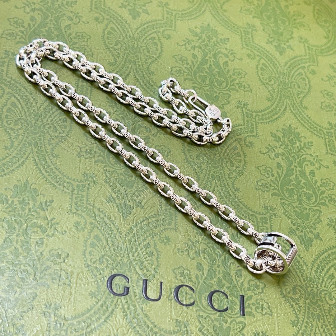 Gucci古驰双Gネックレス Anger Forestシリーズ 60cm調整可能