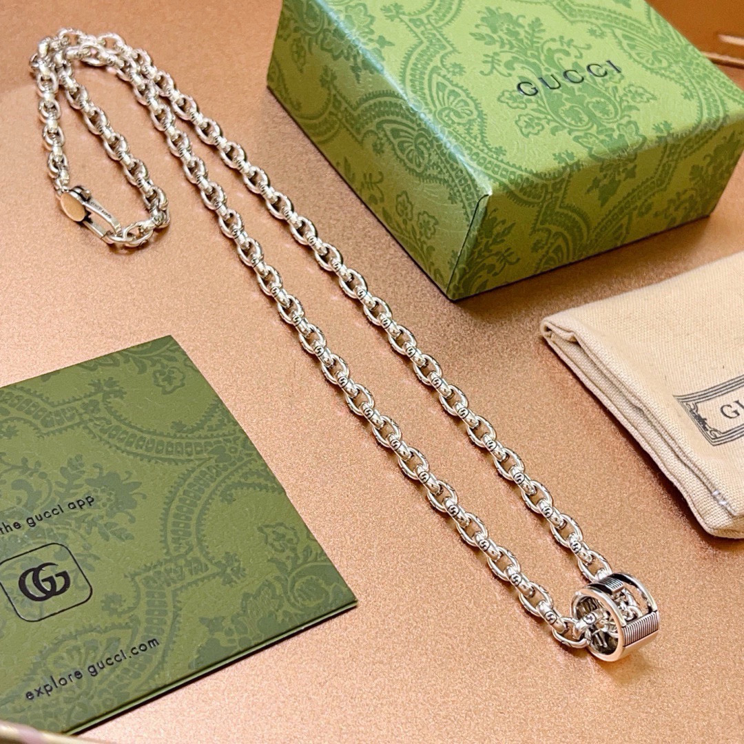 Gucci古驰双Gネックレス Anger Forestシリーズ 60cm調整可能