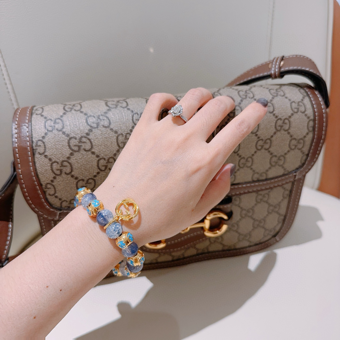 Gucci古驰手链 天然石水晶 男女兼用 Anger Forestシリーズ