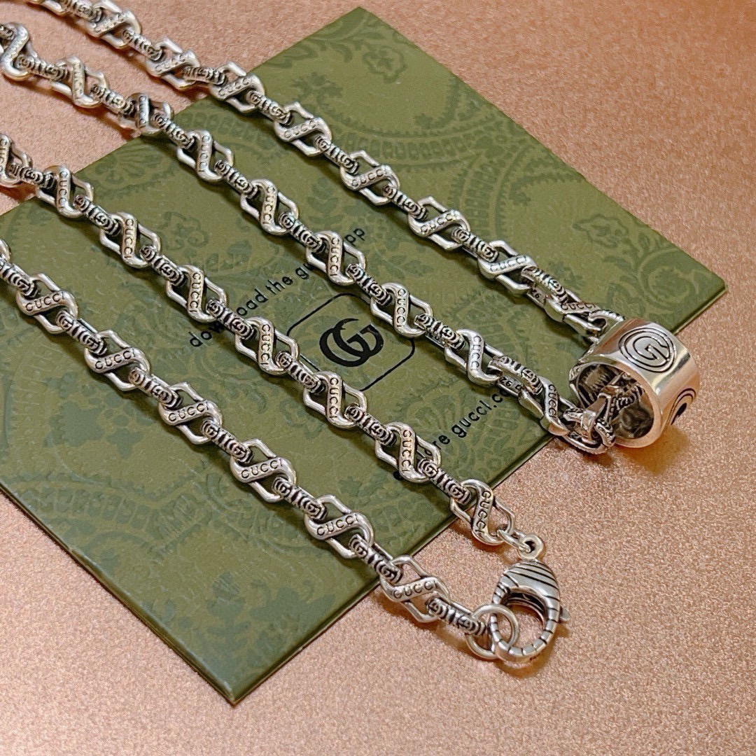 Gucci古驰Anger Forestシリーズ双Gデザインネックレス