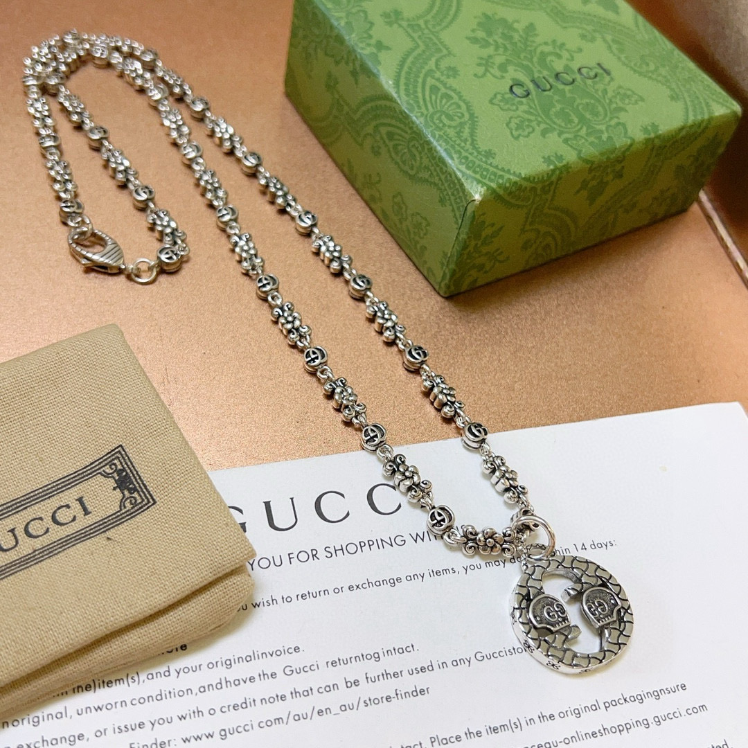 Gucci古驰双Gチェーンネックレス - スタイリッシュなデザイン
