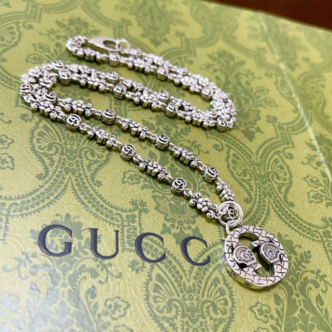 Gucci古驰双Gチェーンネックレス - スタイリッシュなデザイン