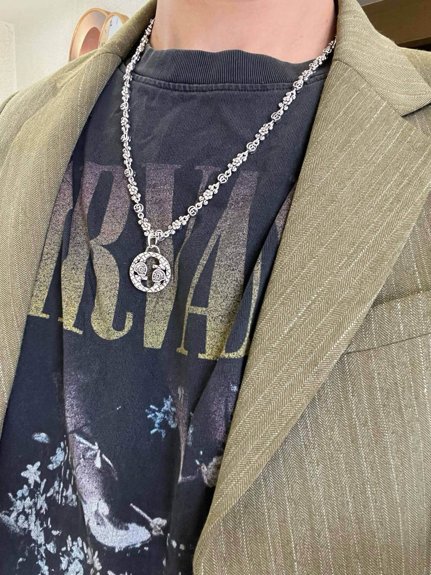 Gucci古驰双Gチェーンネックレス - スタイリッシュなデザイン