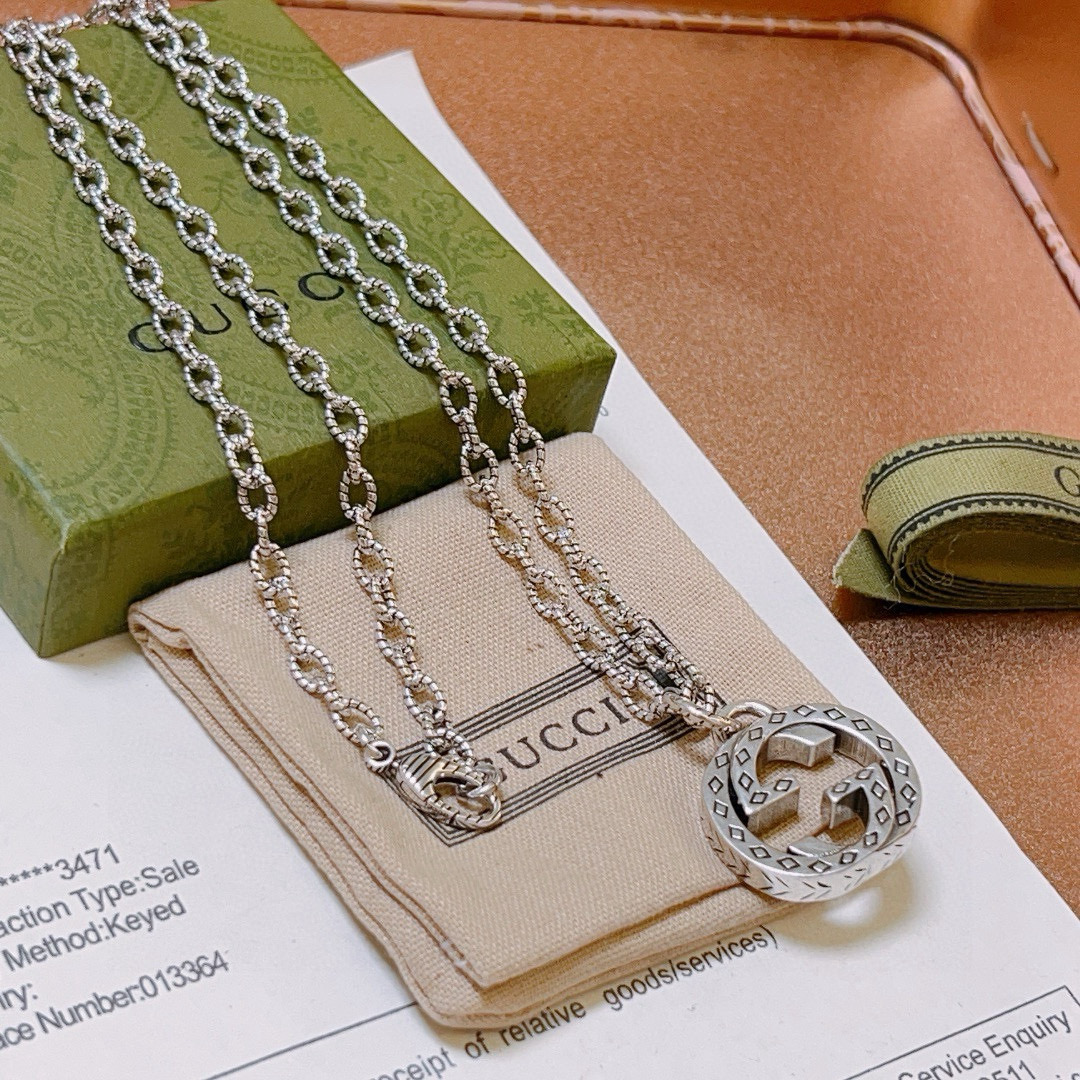 Gucci古驰チェーンネックレス Anger Forestシリーズ ダブルGデザイン