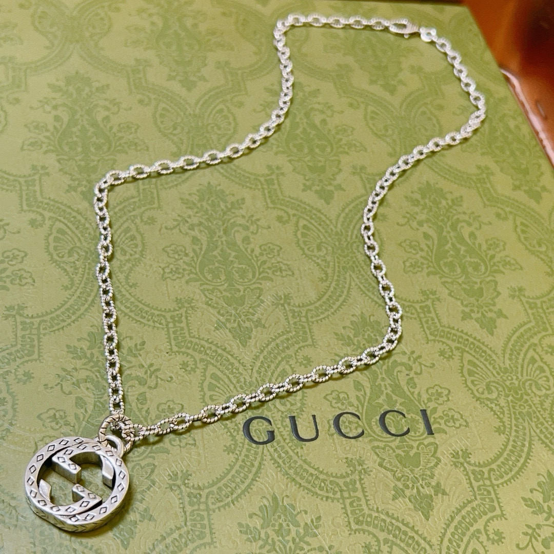 Gucci古驰チェーンネックレス Anger Forestシリーズ ダブルGデザイン