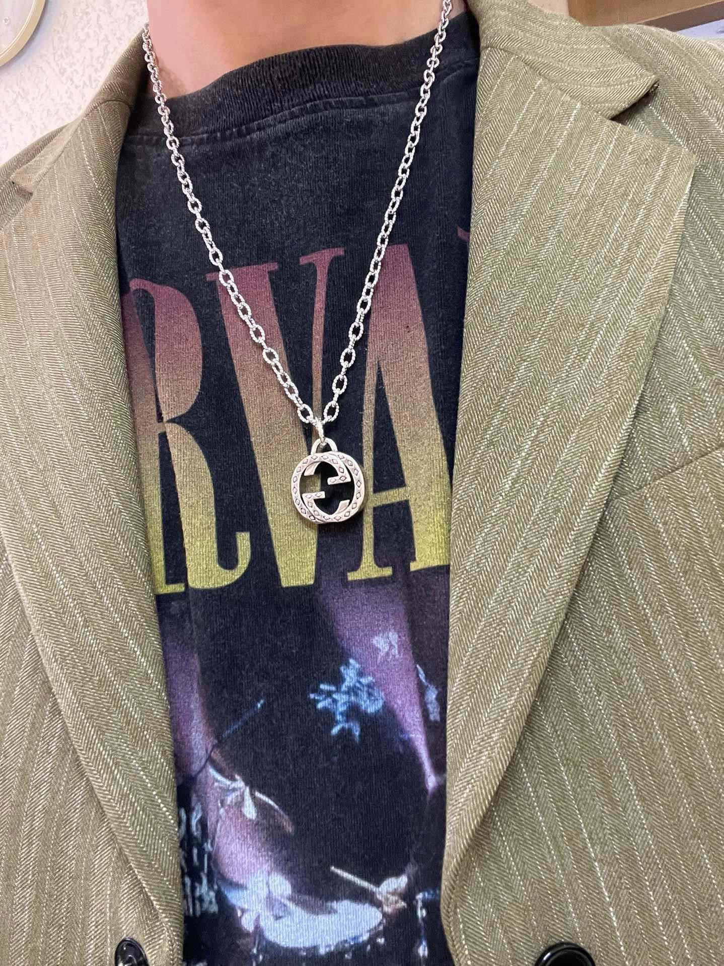 Gucci古驰チェーンネックレス Anger Forestシリーズ ダブルGデザイン