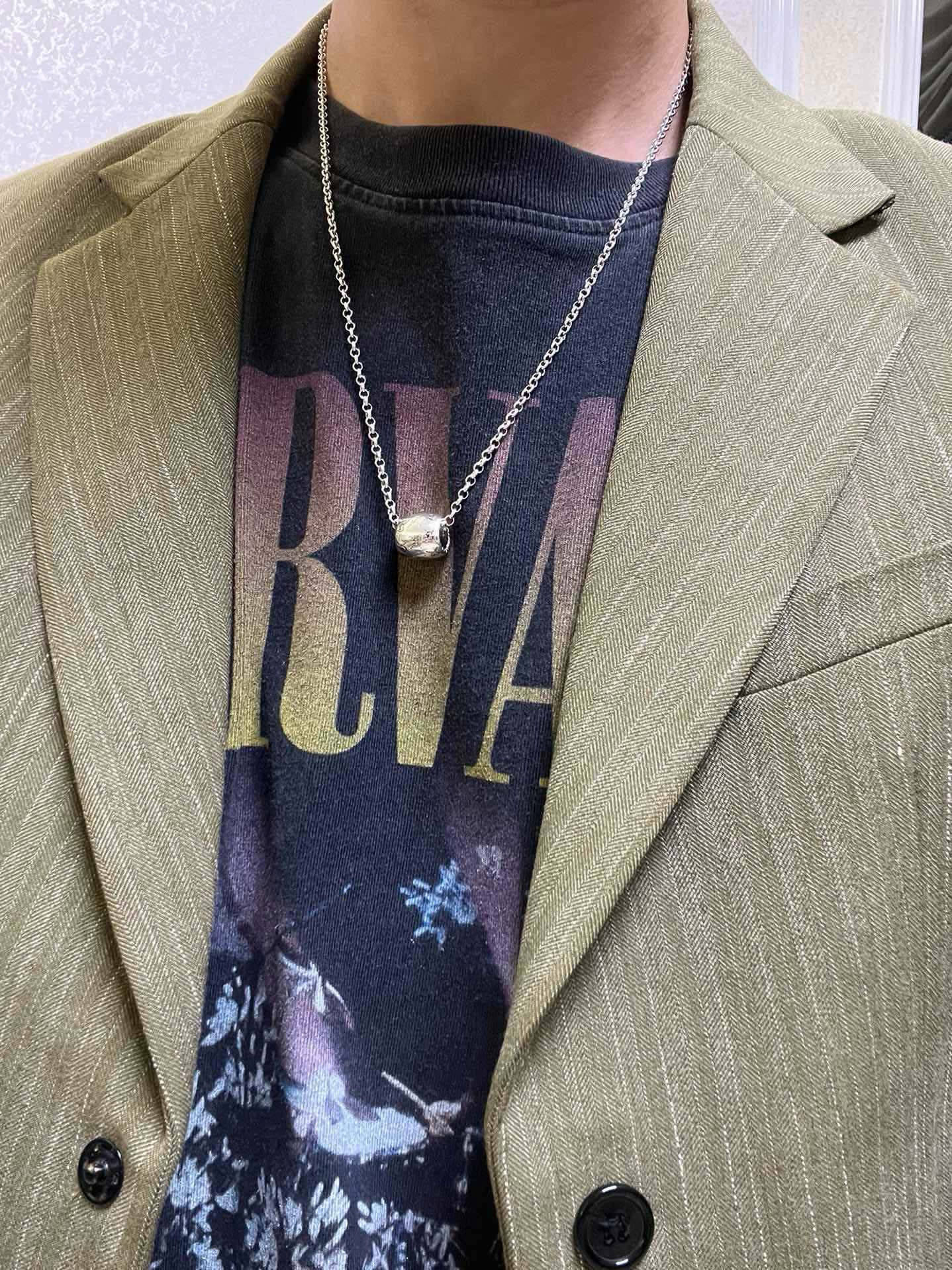 Gucci古驰Anger ForestシリーズダブルGクラシックデザイン復古銀ネックレス