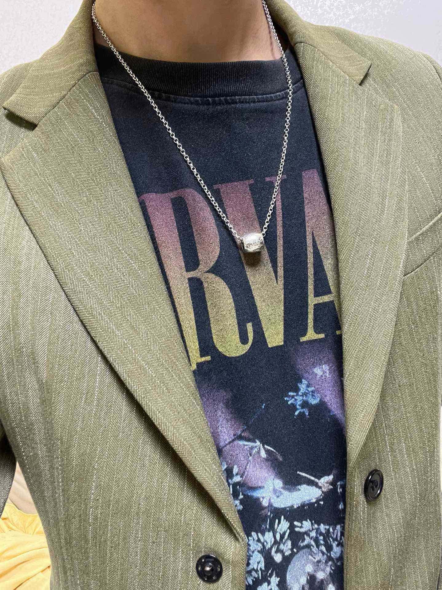 Gucci古驰Anger ForestシリーズダブルGクラシックデザイン復古銀ネックレス