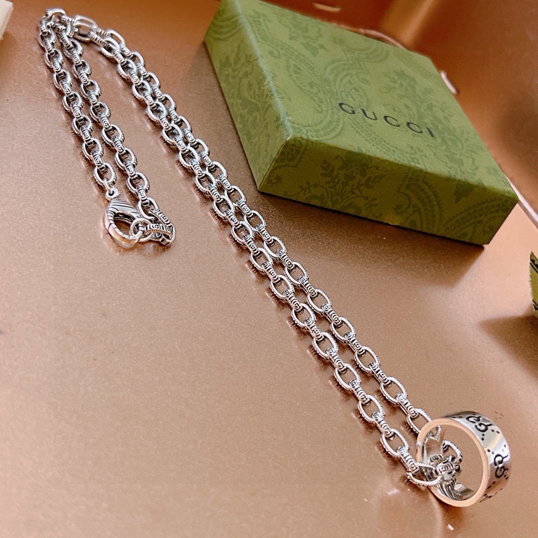 Gucci古驰Anger ForestシリーズダブルGネックレス - 高級感あふれるデザイン