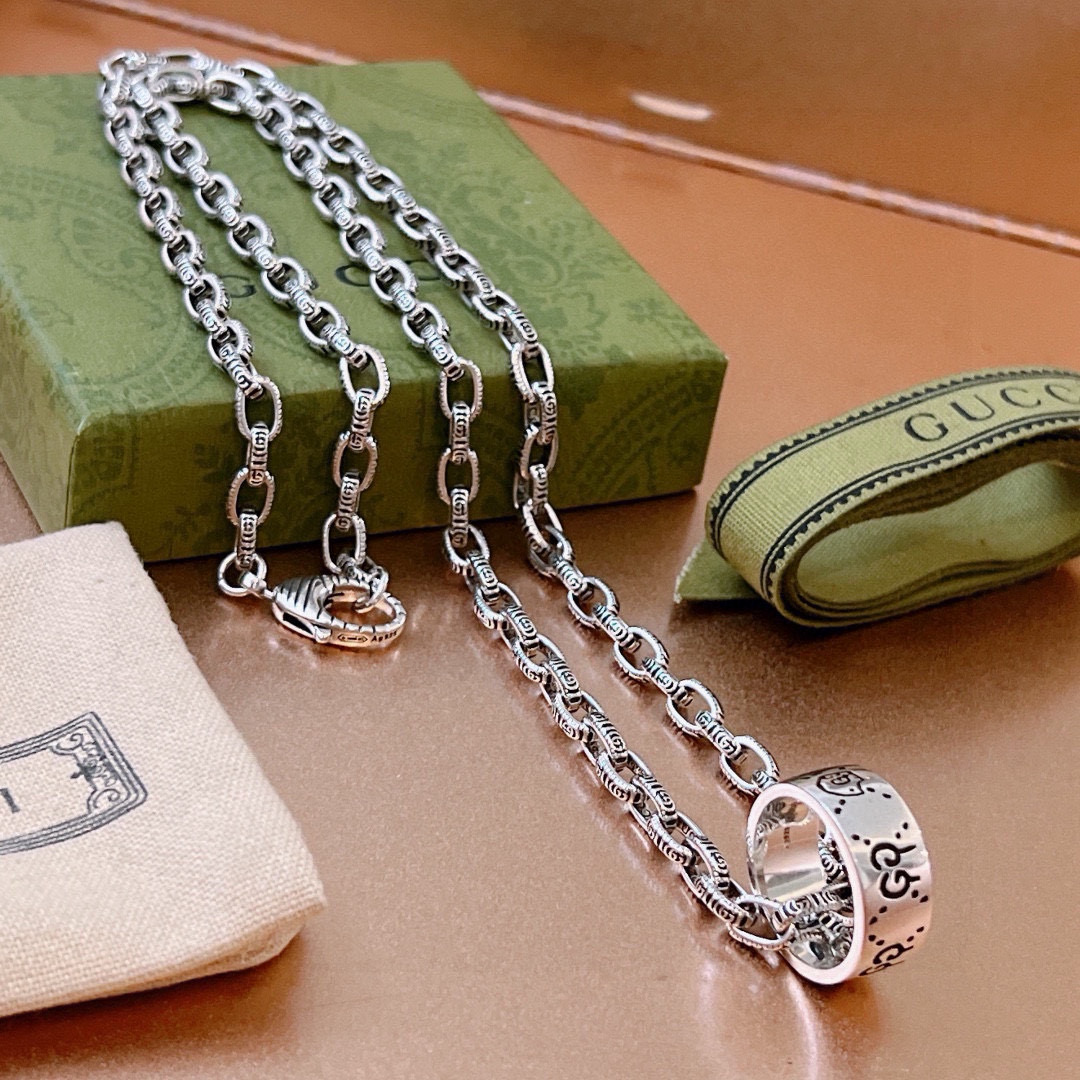 Gucci古驰Anger ForestシリーズダブルGネックレス - 高級感あふれるデザイン