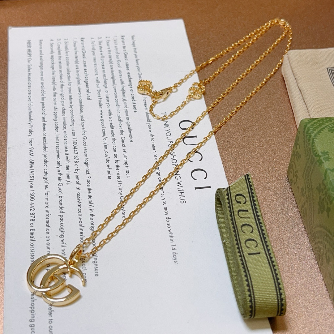 Gucci古驰双G经典款银链项链 - Anger Forestシリーズ