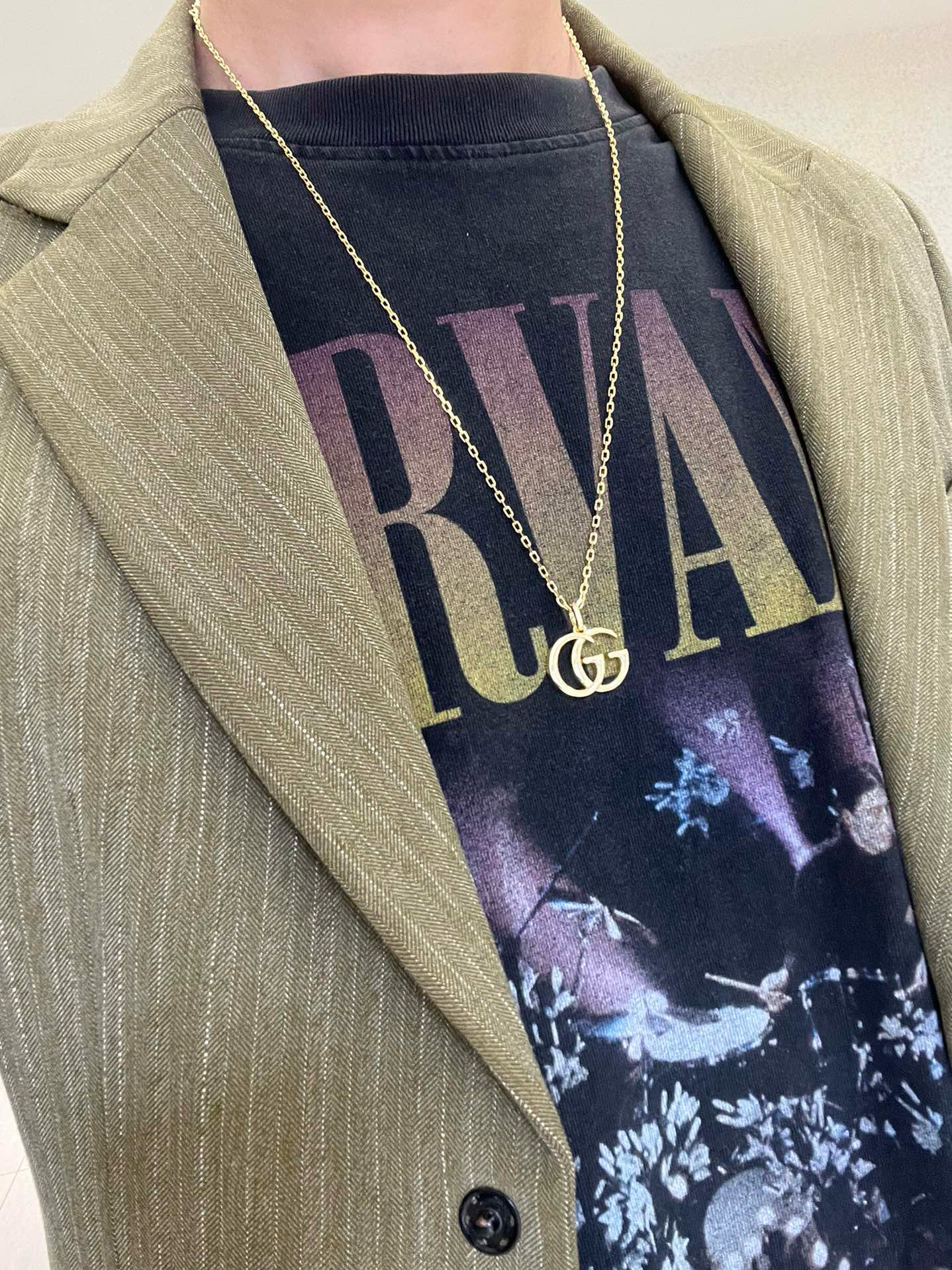 Gucci古驰双G经典款银链项链 - Anger Forestシリーズ