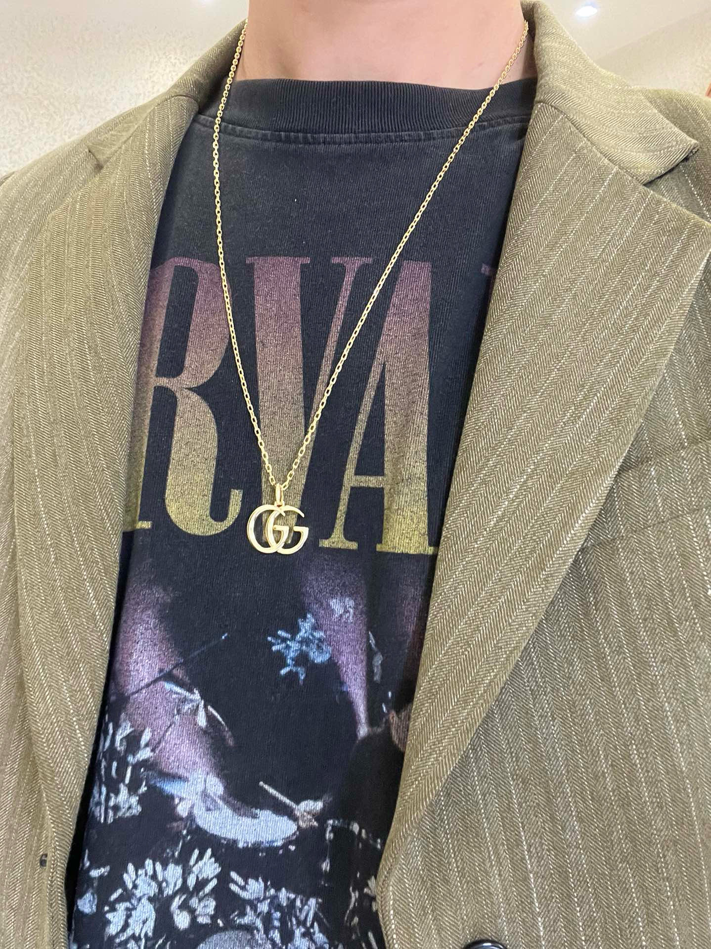 Gucci古驰双G经典款银链项链 - Anger Forestシリーズ