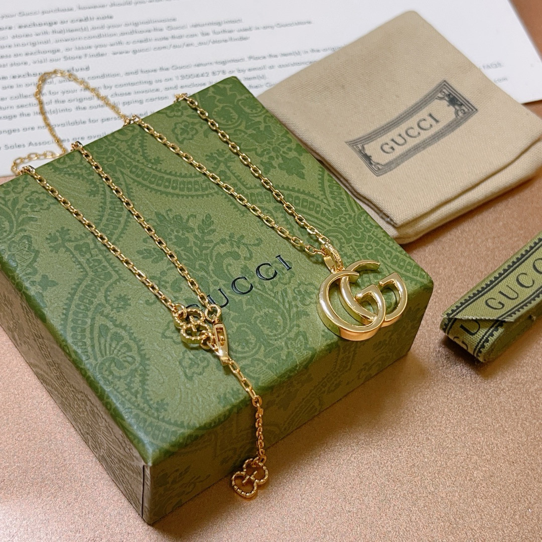 Gucci古驰双G经典款银链项链 - Anger Forestシリーズ
