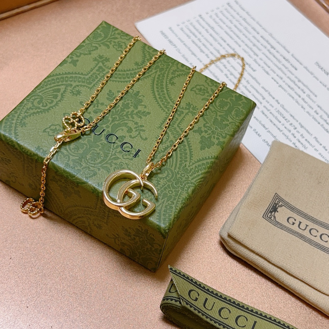 Gucci古驰双G经典款银链项链 - Anger Forestシリーズ