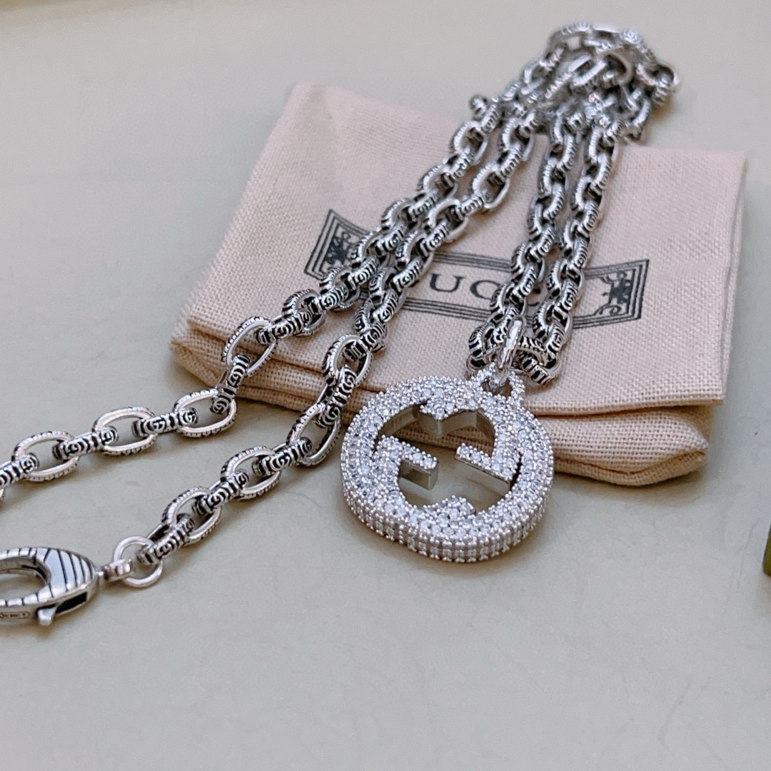 Gucci古驰Anger ForestシリーズダブルGデザインネックレス