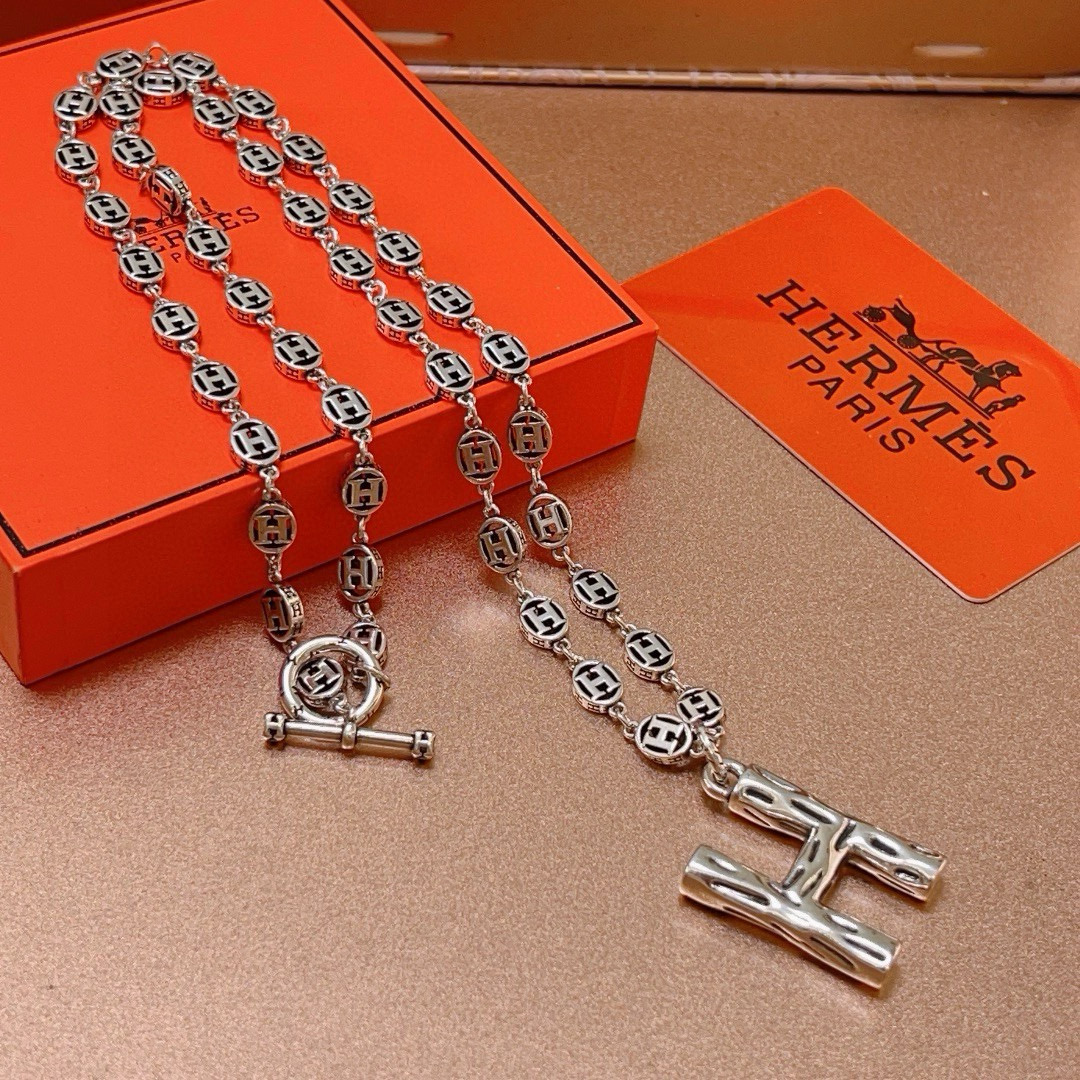 p625 on Hermes, the Emass necklace, the H-disc series jewelry import custom - 图片 5