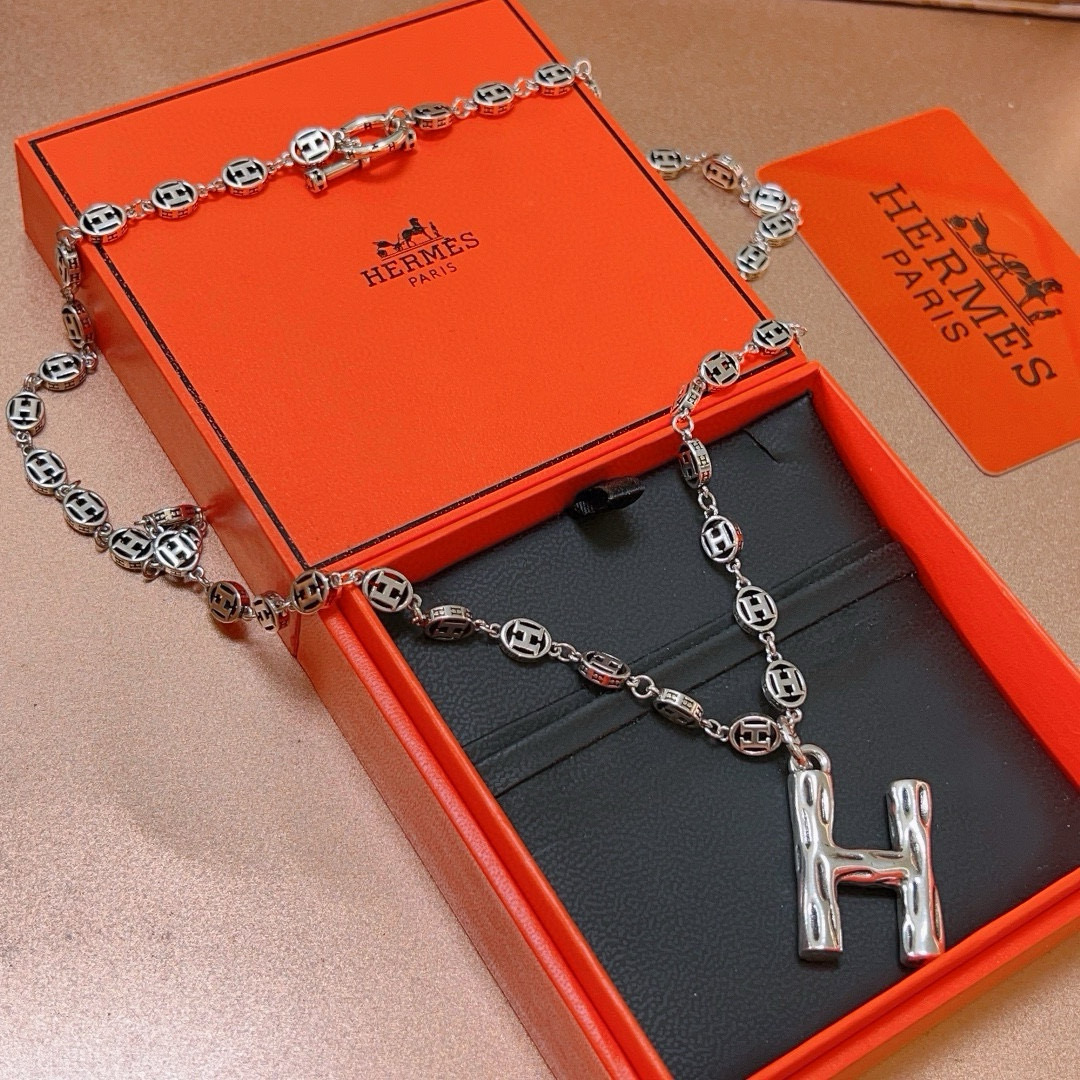 p625 on Hermes, the Emass necklace, the H-disc series jewelry import custom - 图片 8