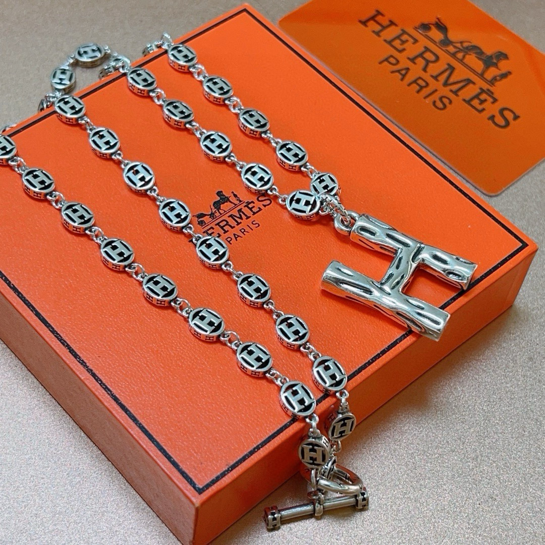 p625 on Hermes, the Emass necklace, the H-disc series jewelry import custom - 图片 2