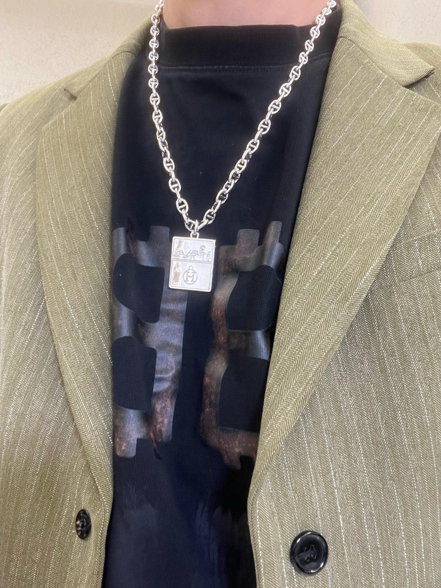 “High-End Custom Jewelry: Hermes Pig Nose Series Necklace for Men and Women” - 图片 3