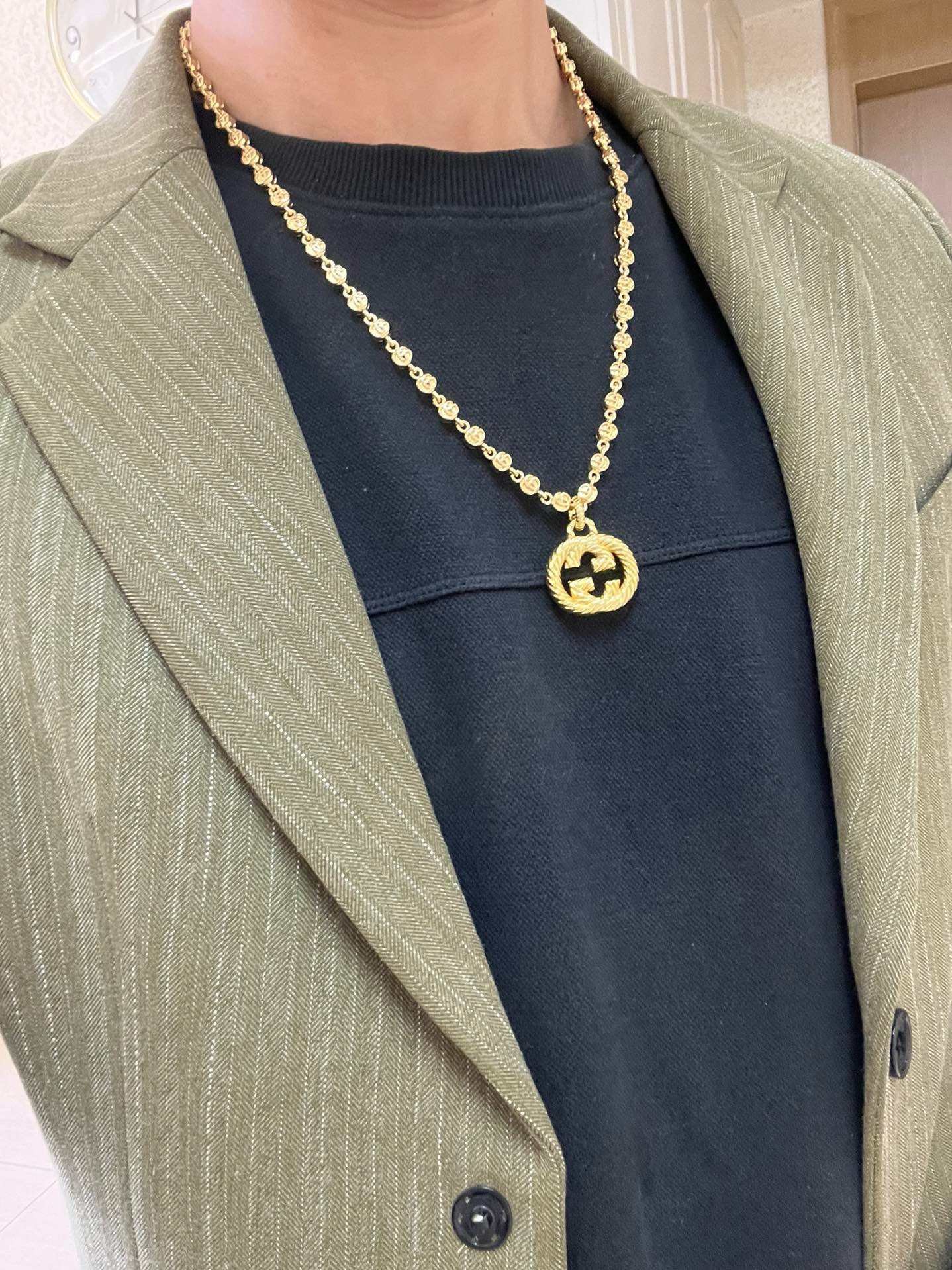 Gucci古驰ダブルGネックレス Anger Forestシリーズ チェーンデザイン