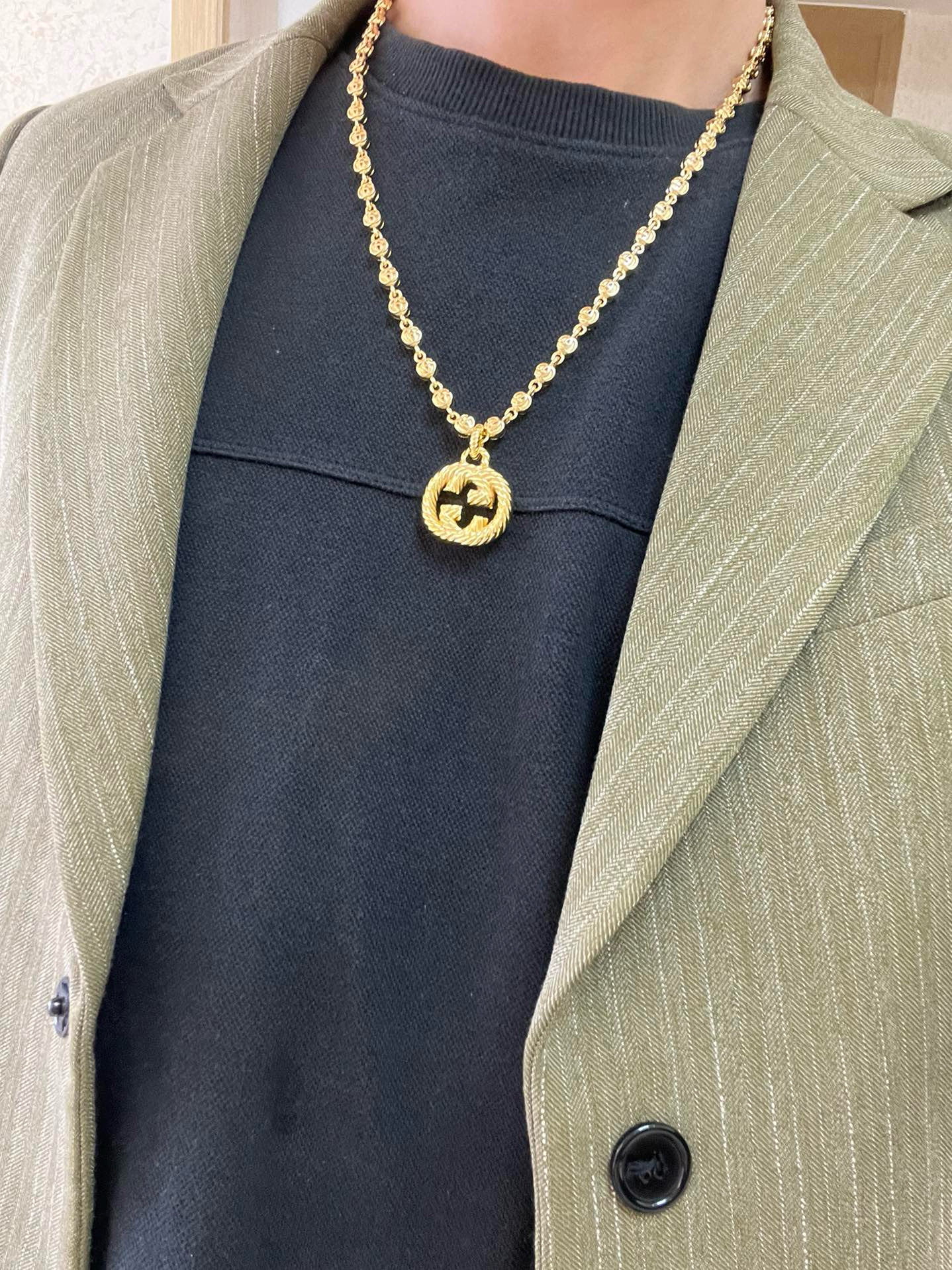 Gucci古驰ダブルGネックレス Anger Forestシリーズ チェーンデザイン