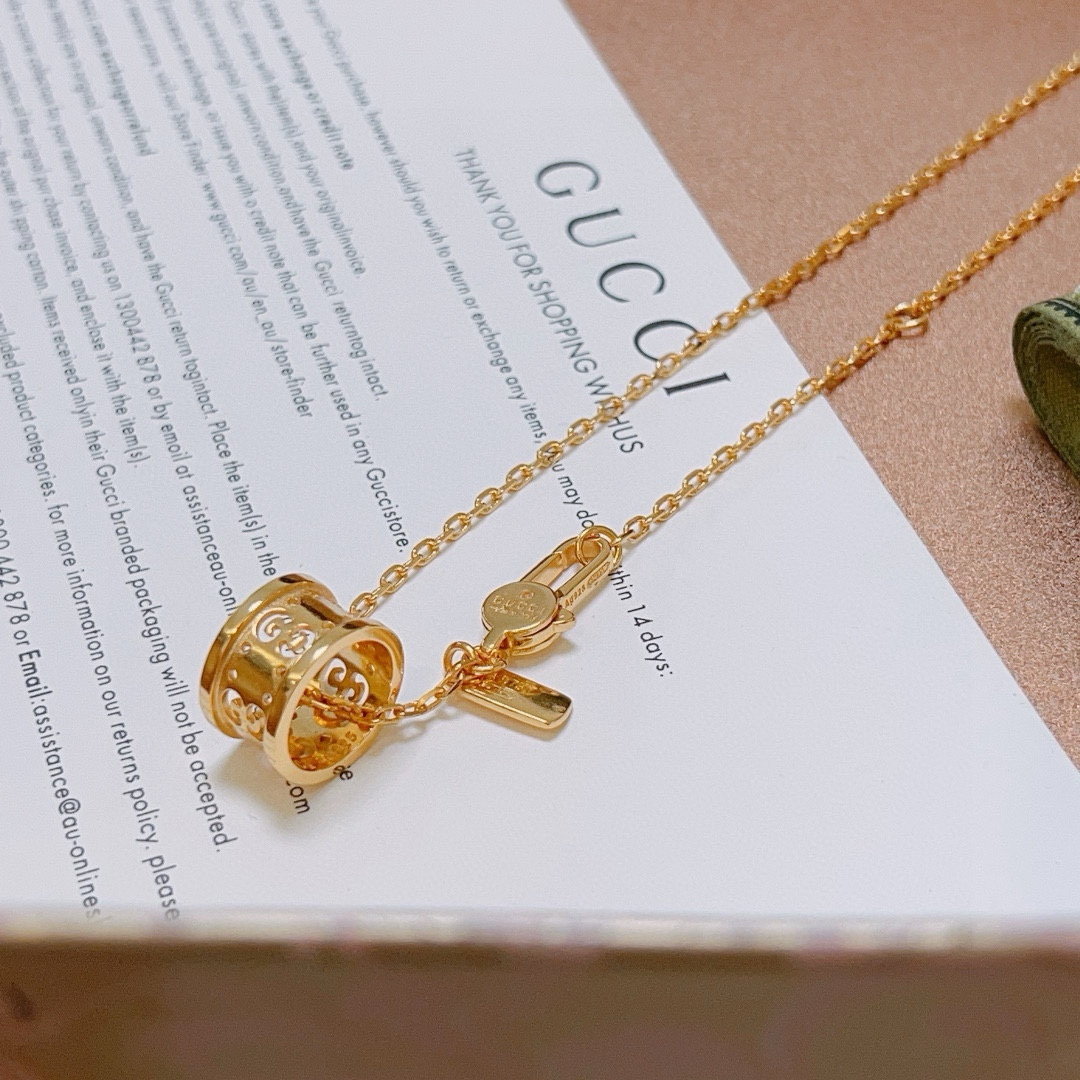 Gucci古驰双Gチェーンネックレス Anger Forestシリーズ