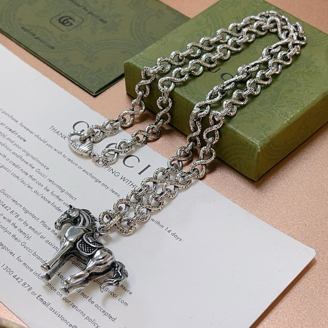 Gucci古驰Anger ForestダブルGネックレス - スタイリッシュな新作