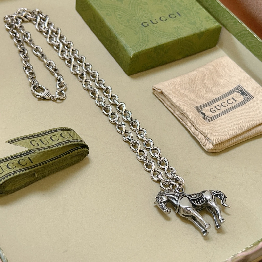 Gucci古驰Anger ForestダブルGネックレス - スタイリッシュな新作