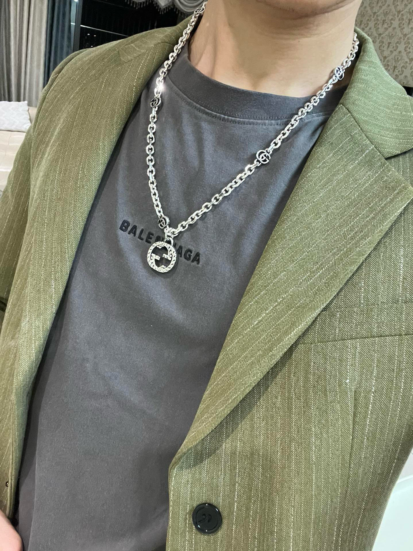 Gucci古驰チェーンネックレス Anger Forestシリーズの双Gデザイン