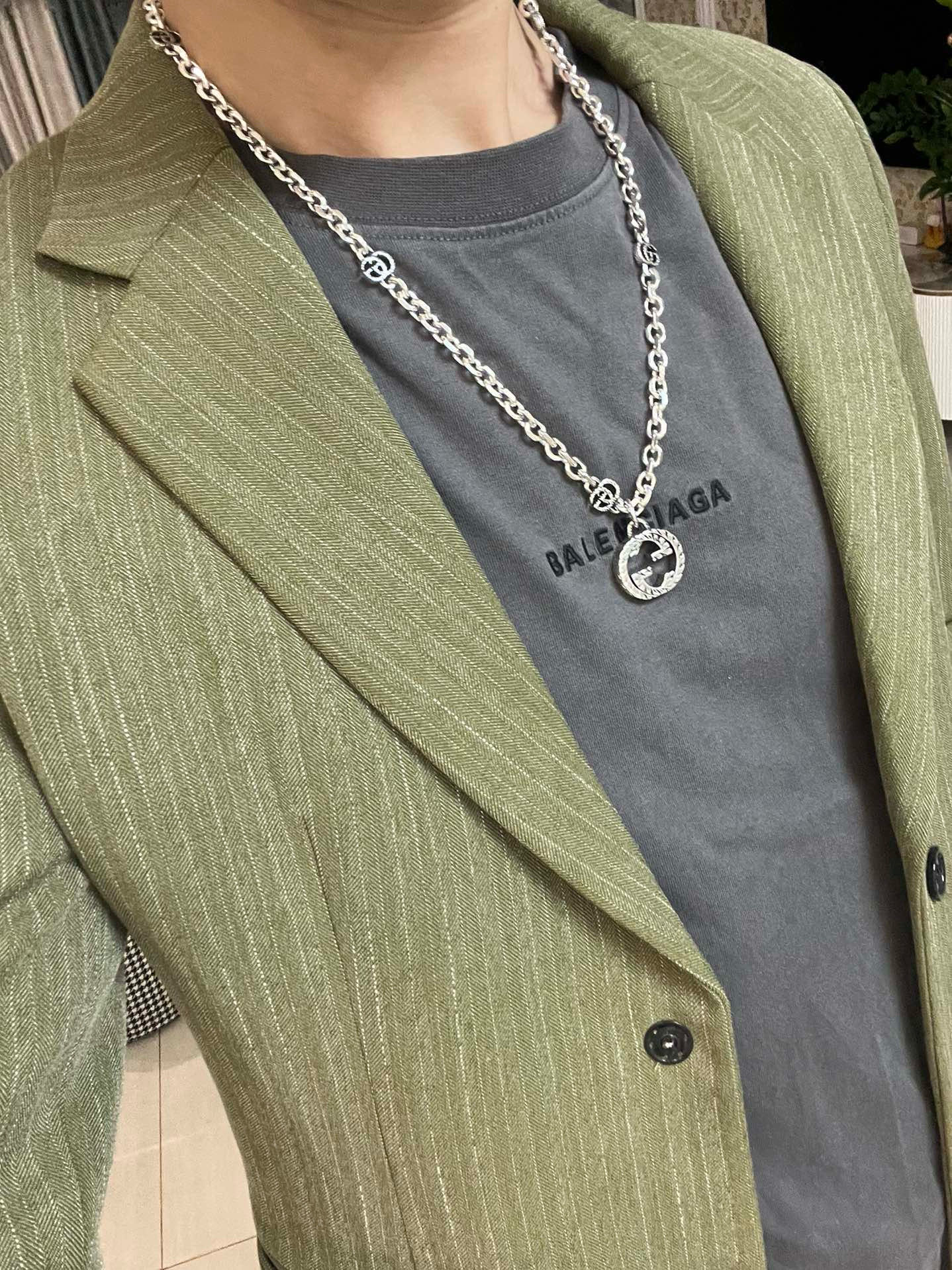 Gucci古驰チェーンネックレス Anger Forestシリーズの双Gデザイン