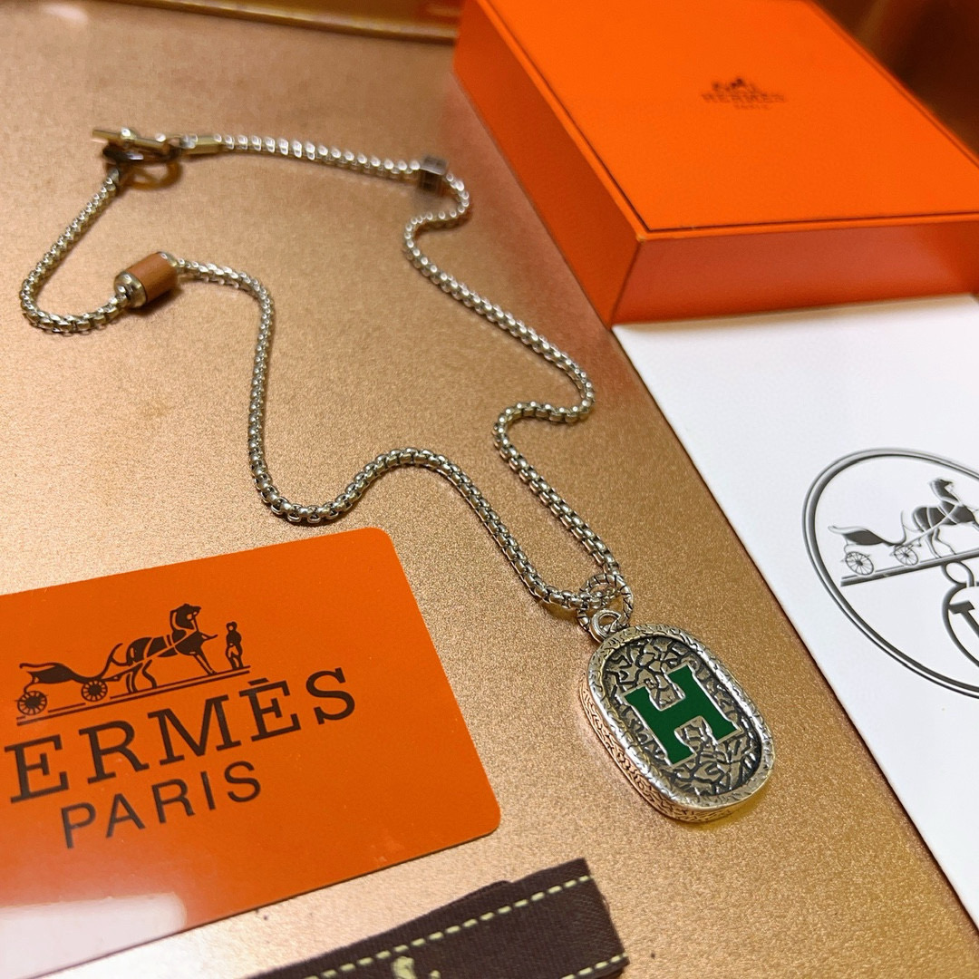 “High-End Hermes Ermaceus Necklace: Unique Men and Women’s Fashion Chains” - 图片 2