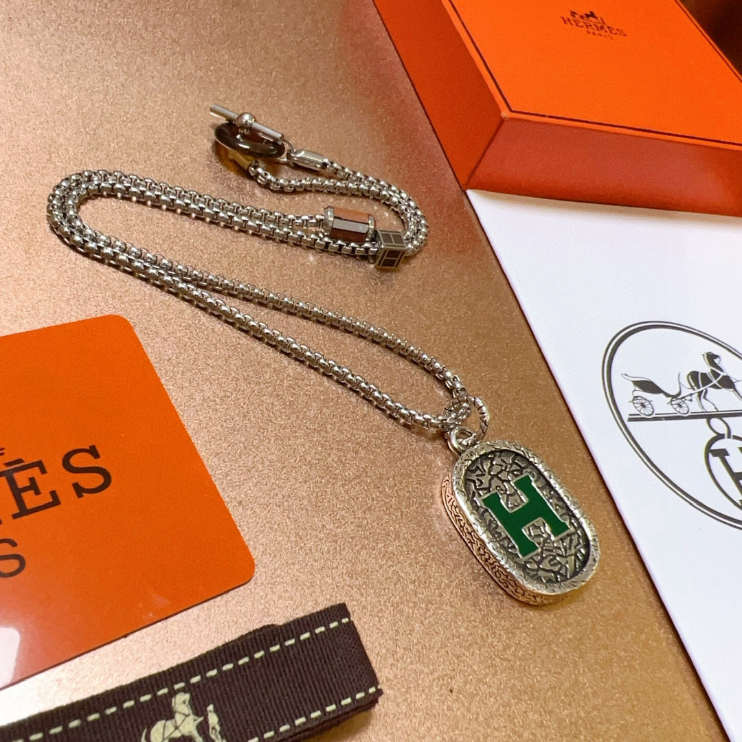 “High-End Hermes Ermaceus Necklace: Unique Men and Women’s Fashion Chains” - 图片 8