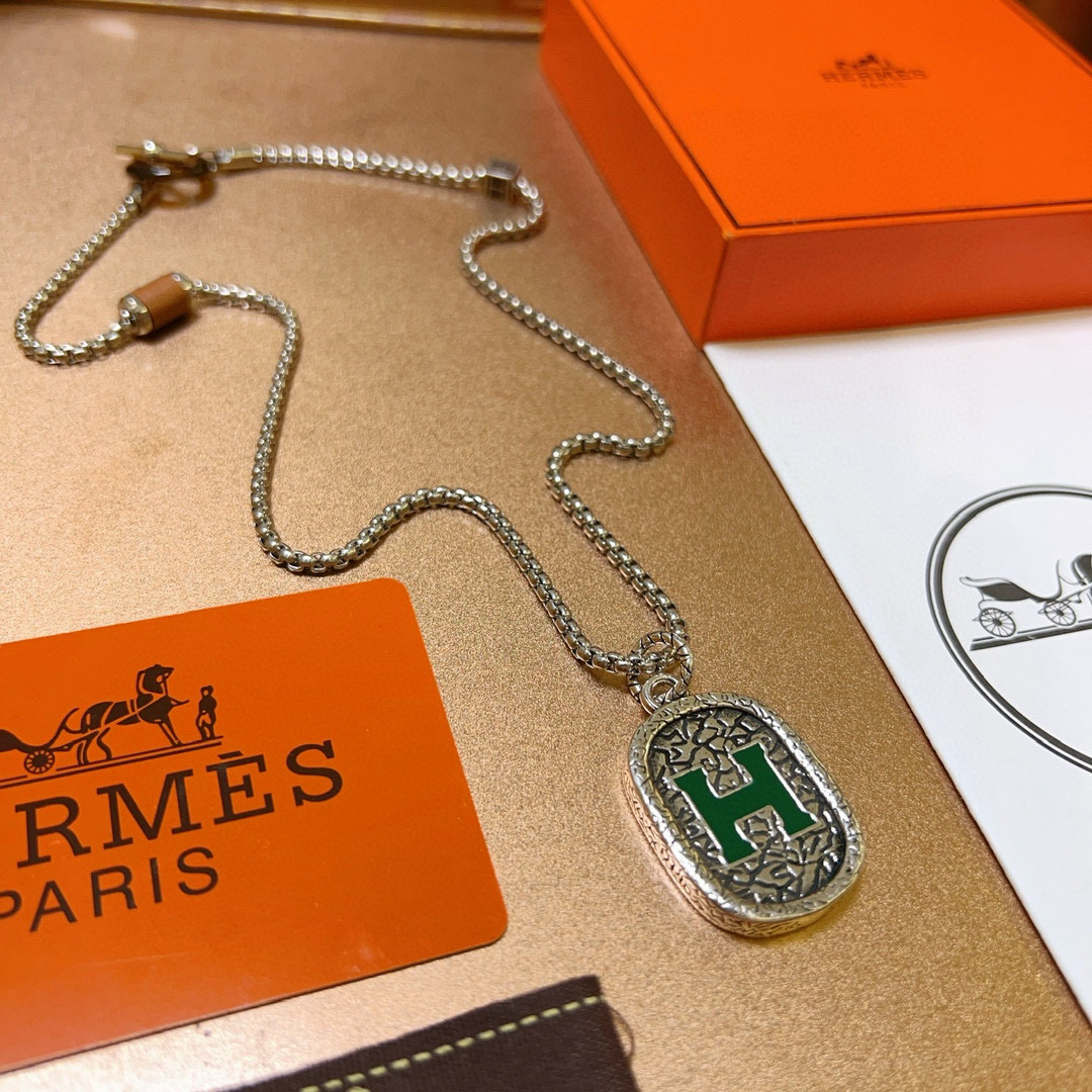 “High-End Hermes Ermaceus Necklace: Unique Men and Women’s Fashion Chains” - 图片 5