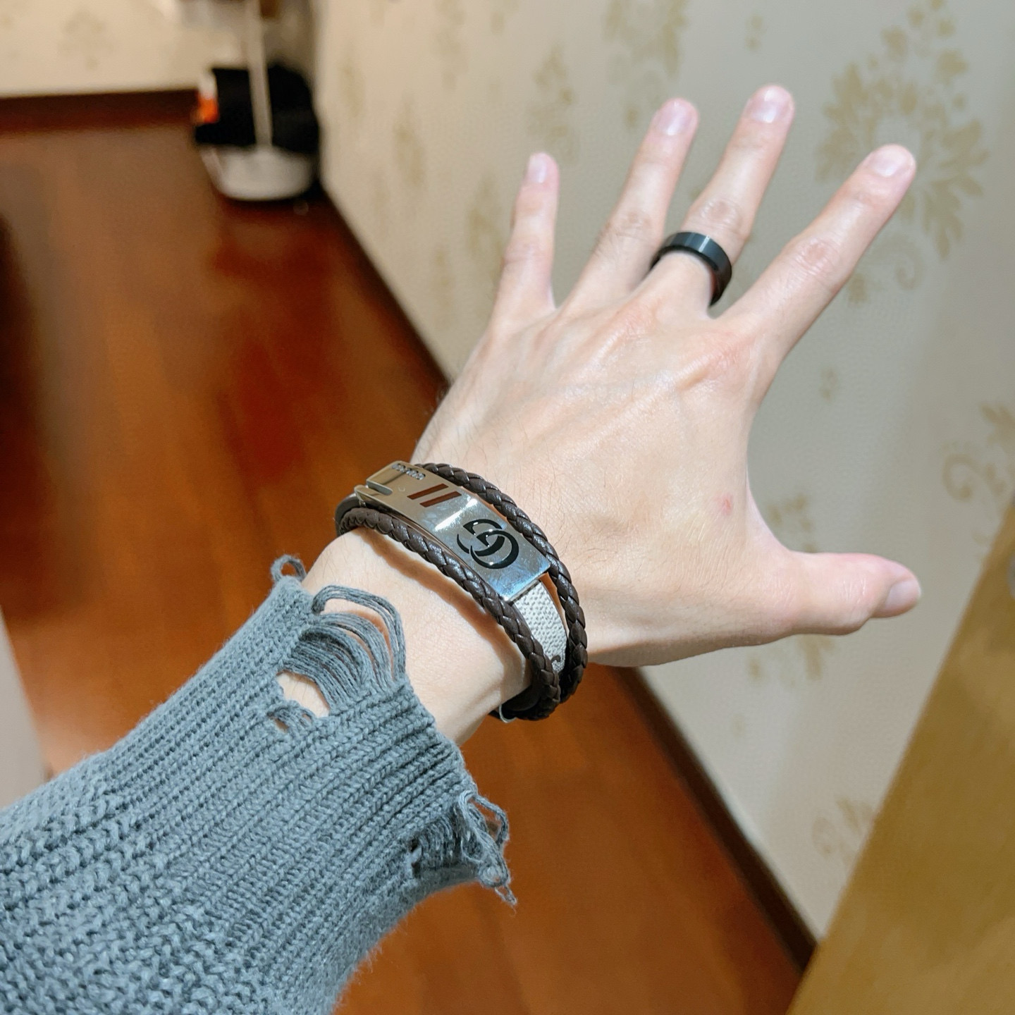 Gucci手絞り手環 Anger Forestシリーズ ダブルGデザイン