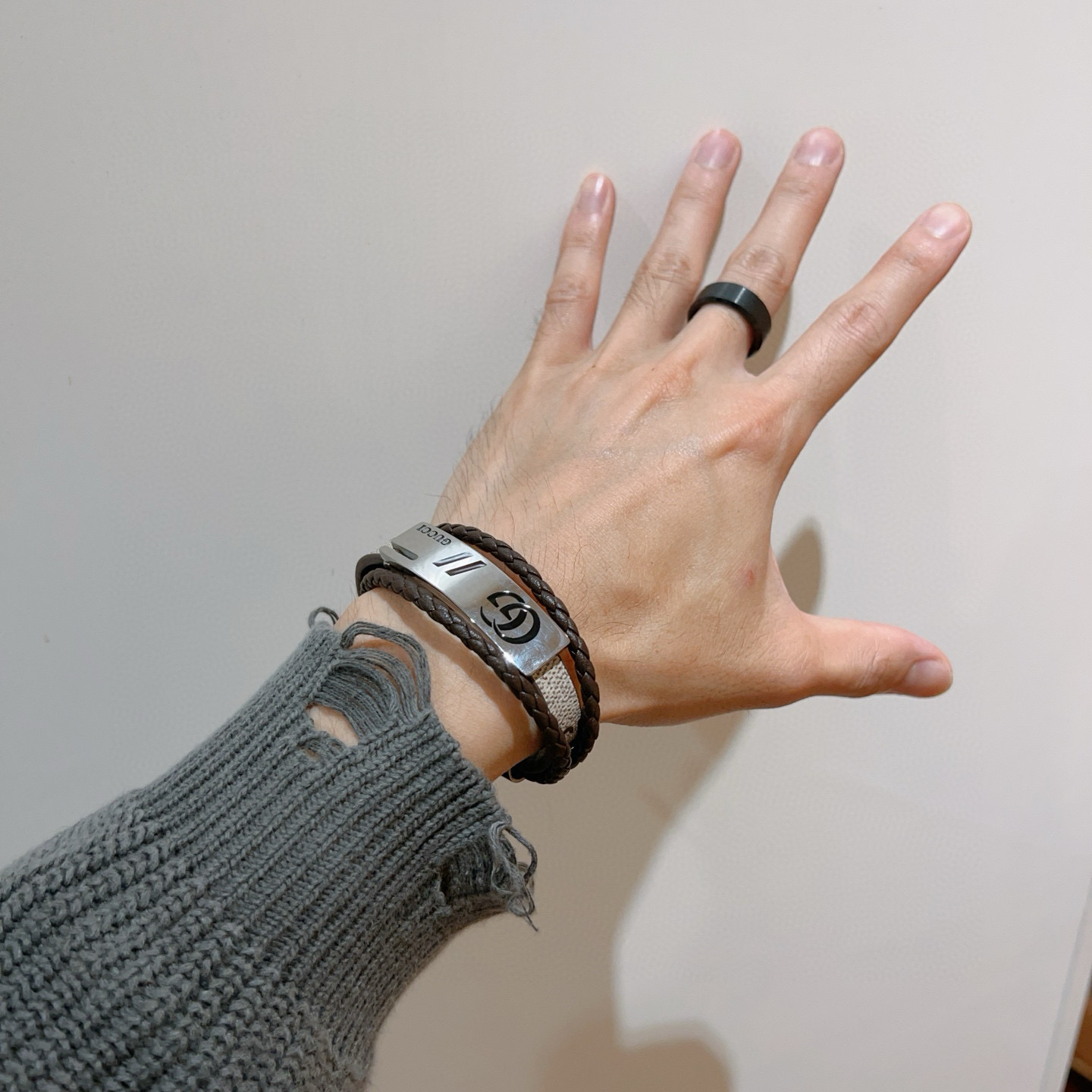 Gucci手絞り手環 Anger Forestシリーズ ダブルGデザイン