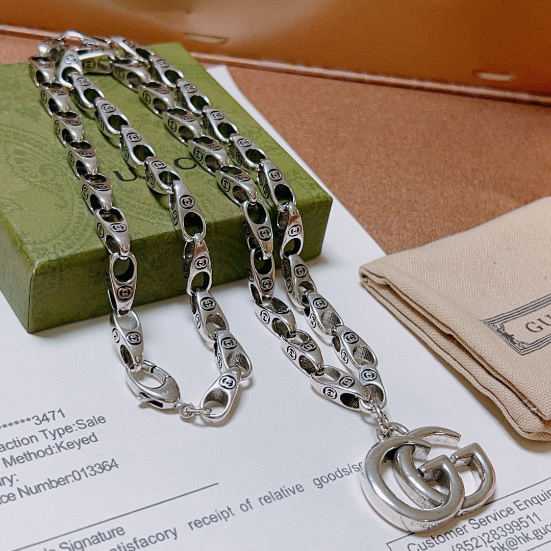 Gucci古驰項链Anger Forestシリーズ 高档双G设计