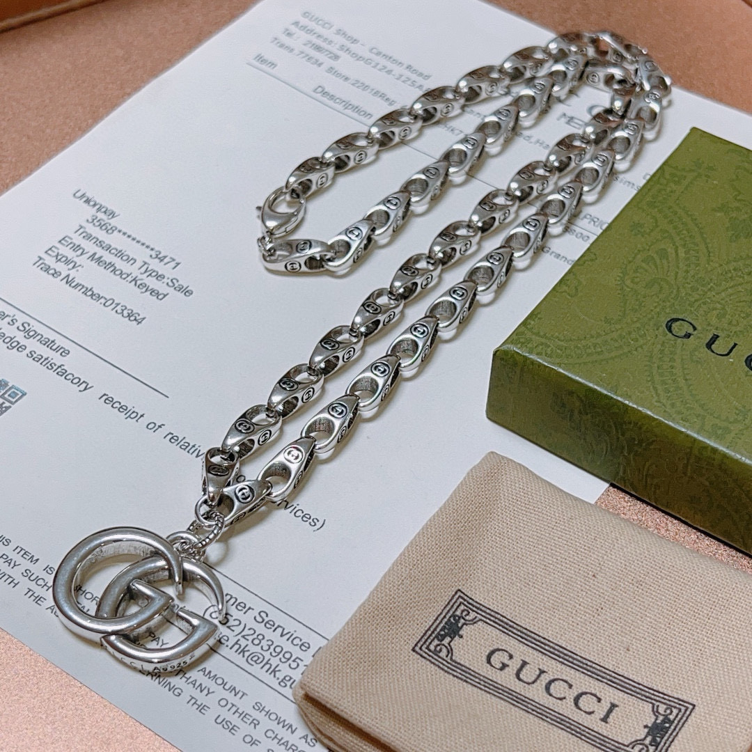 Gucci古驰項链Anger Forestシリーズ 高档双G设计