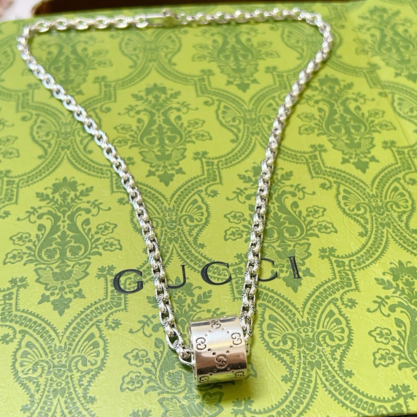 Gucci古驰ダブルGチェーンネックレスAnger Forestシリーズ