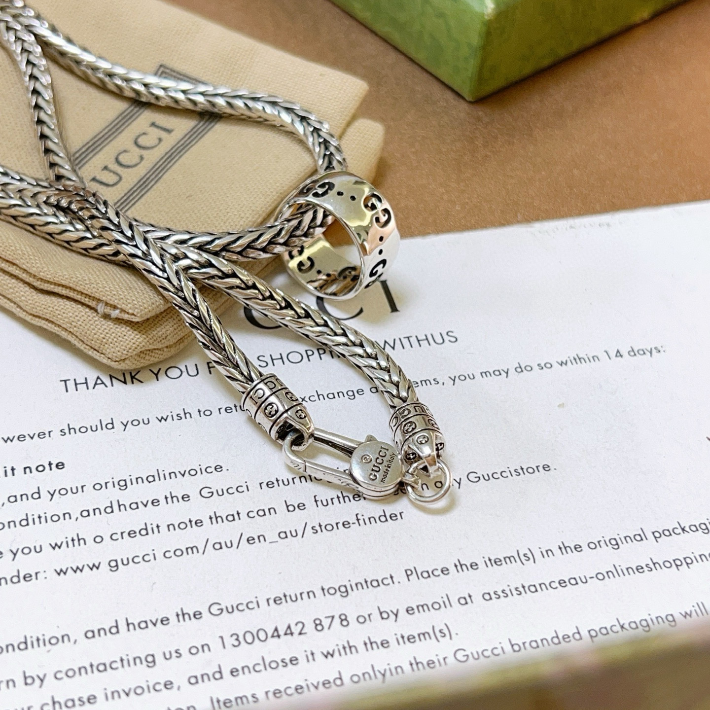 Gucci古驰双GネックレスAnger Forestシリーズ - スタイリッシュなデザイン