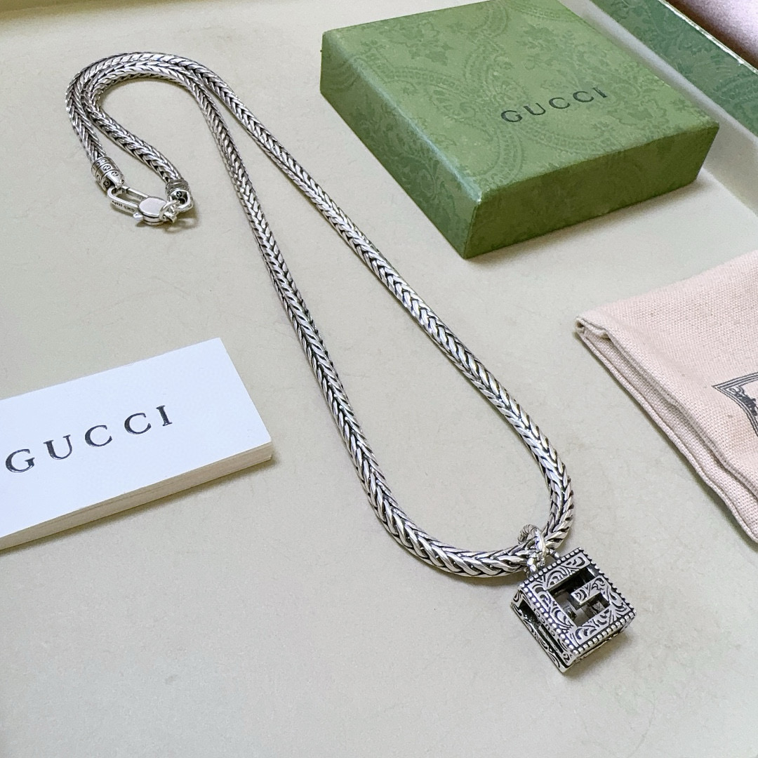 Gucci古驰チェーンネックレス Anger Forestシリーズの双Gデザイン