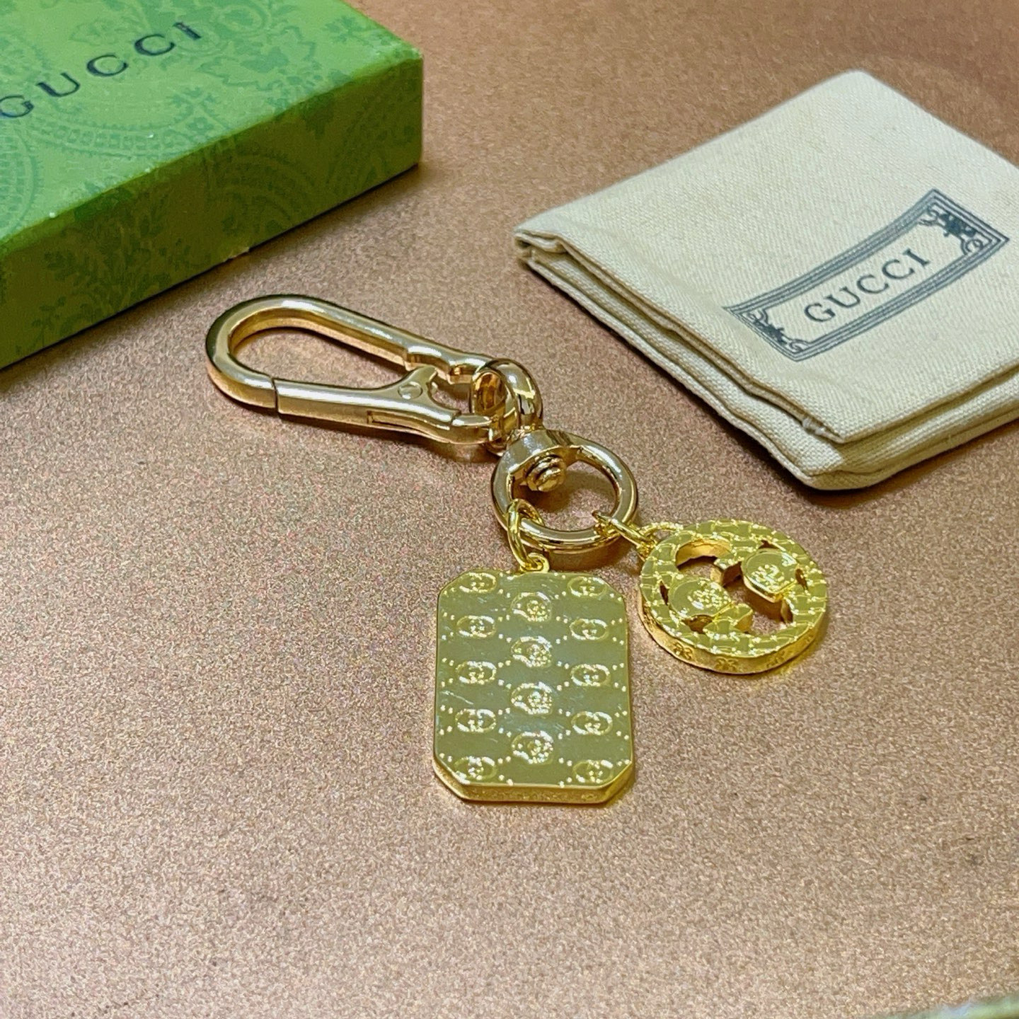 Gucci古驰钥匙扣 Anger Forestシリーズ 双G经典款デザイン