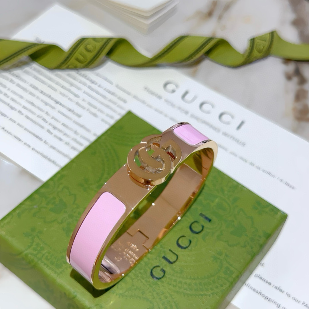 Gucci古驰手镯手环 Anger Forestシリーズ 双G经典款
