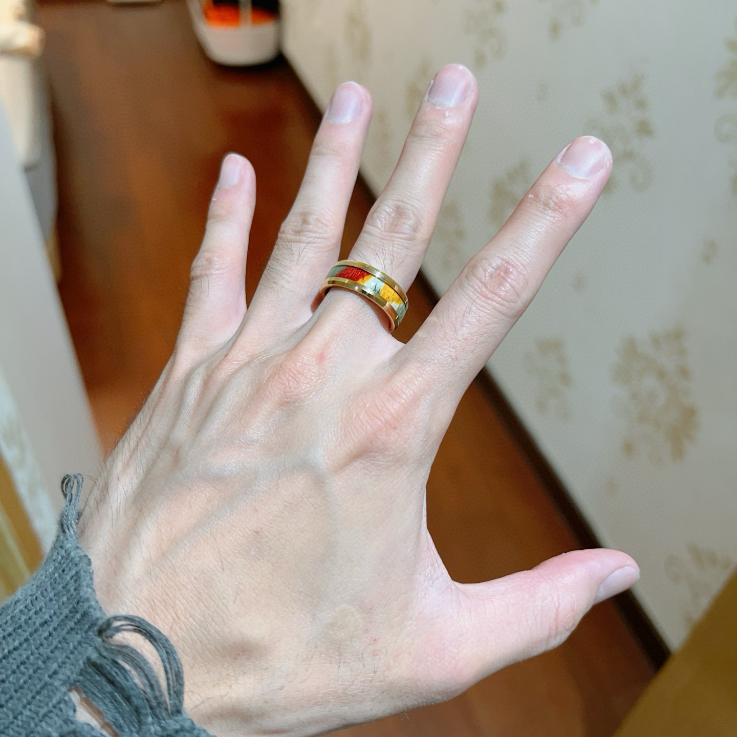 Gucci古驰Anger ForestシリーズV金質感ダブルGリング